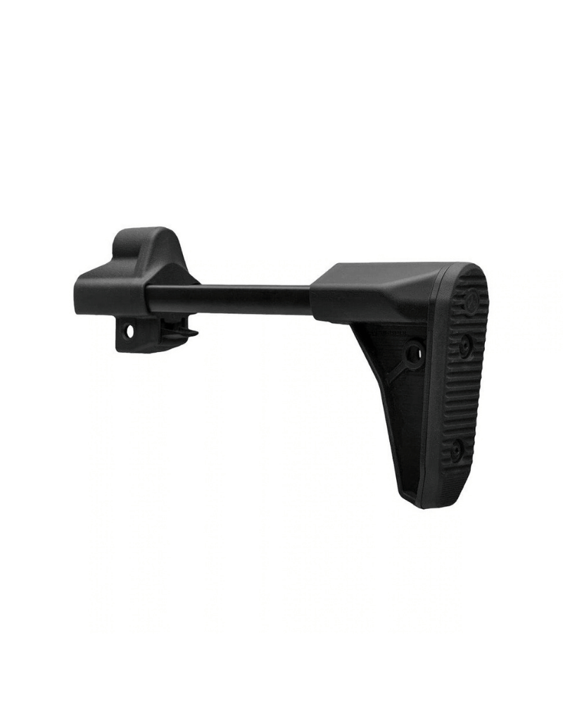 Crosse Magpul SL noire pliable pour HK94/MP5/SP5 avec butt-pad amovible et montage QD intégré.
