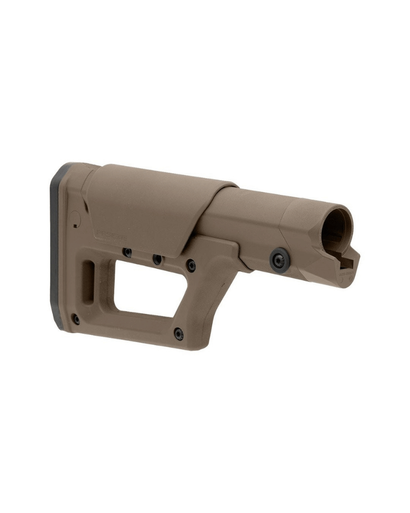 Crosse Magpul PRS Lite FDE (Flat Dark Earth) réglable avec butt-pad antidérapant pour AR-15, AR-10 et M4.