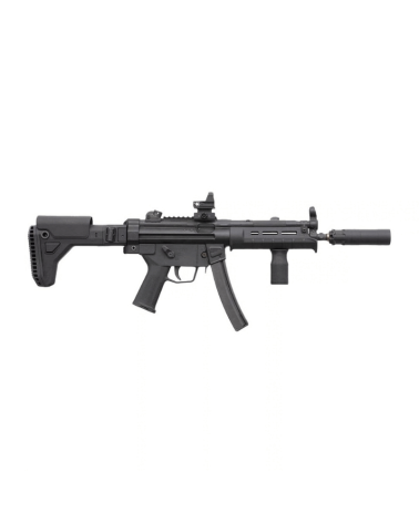 Crosse Magpul UCS noire pliable avec appuis-joue et plaque de couche MOE SL Enhanced pour rail M1913.