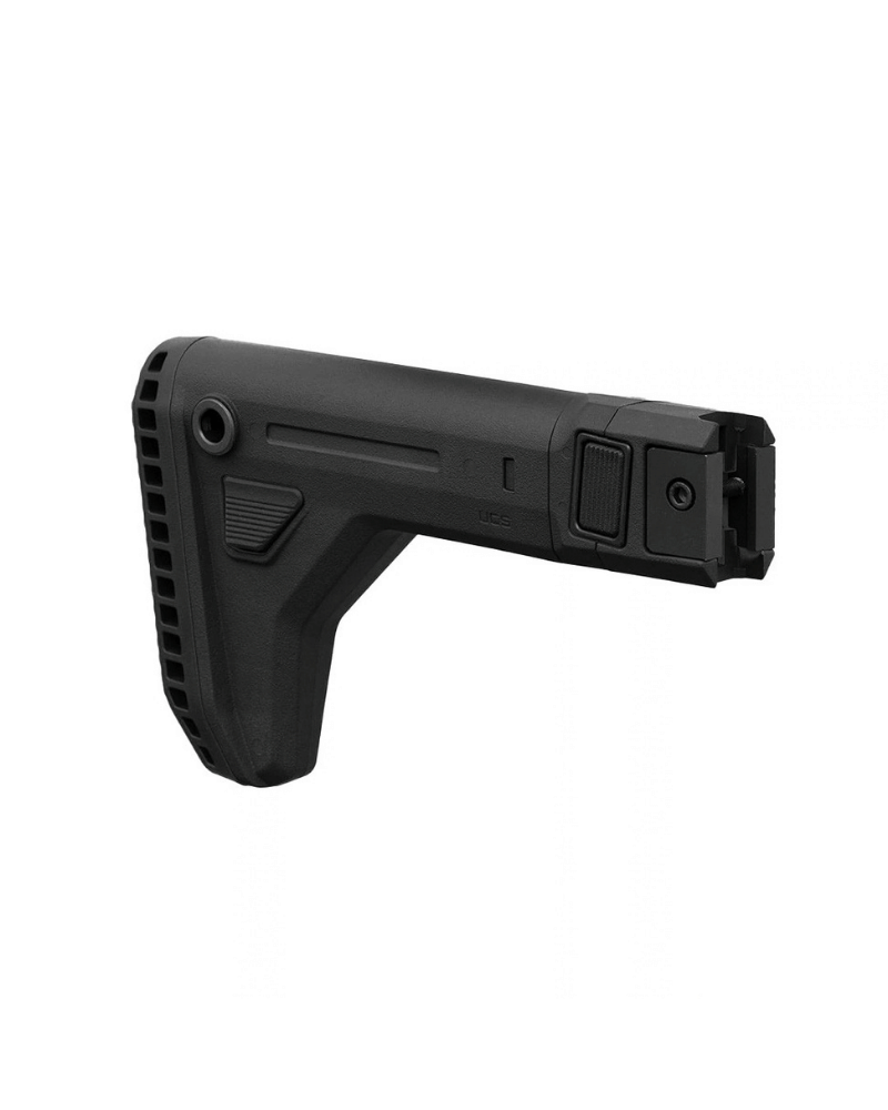 Crosse Magpul UCS noire pliable avec appuis-joue et plaque de couche MOE SL Enhanced pour rail M1913.