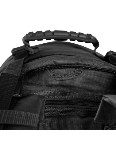 Sac à dos tactique noir A.R.E.S 45/60L avec passants MOLLE et capacité extensible