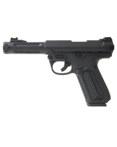 Pistolet airsoft AA-P01 noir à gaz avec culasse blowback de chez Action Army