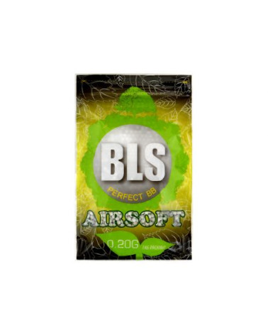 Billes biodégradables BLS 0.20 g en sac de 1 kg, alliant précision et respect de l’environnement pour vos sessions airsoft.