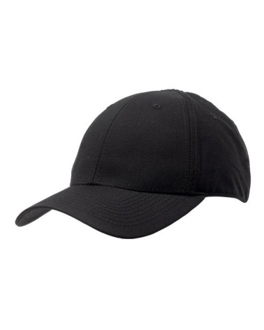 Casquette Uniform noire 5.11 Tactical, parfaite pour les professionnels du terrain.