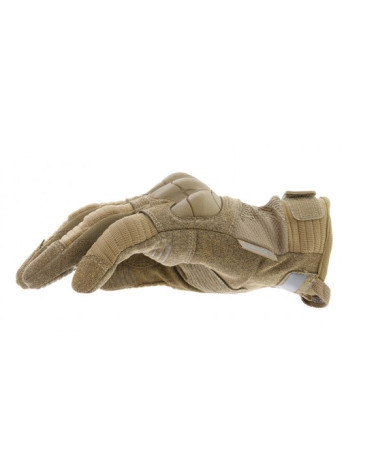 Gants tactiques coqués Mechanix M-PACT 3 coloris tan pour protection maximale