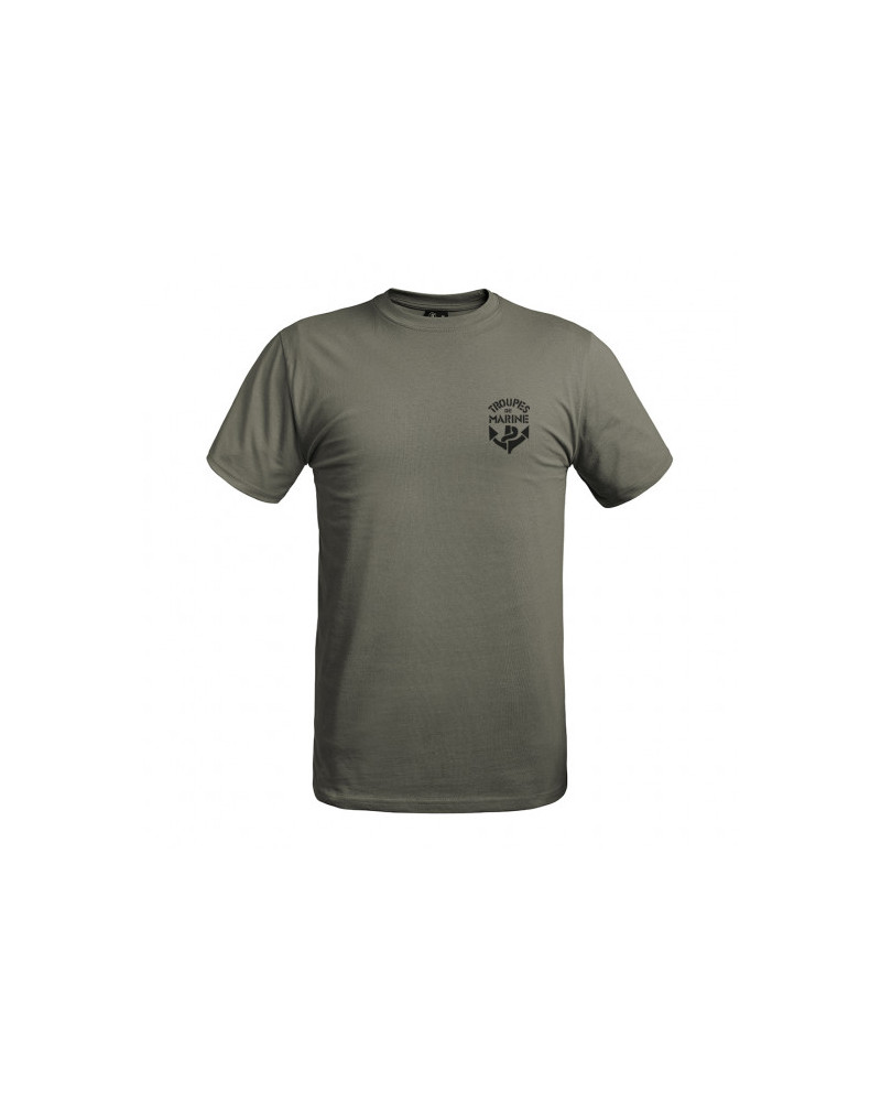 T-SHIRT STRONG VERT OD TROUPES DE MARINE - A10 EQUIPMENT T-SHIRT STRONG VERT OD TROUPES DE MARINE - A10 EQUIPMENT
