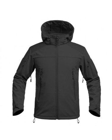 Veste Softshell V2 Fighter noire – A10 Equipment – Tactique, imperméable, renforcée Cordura