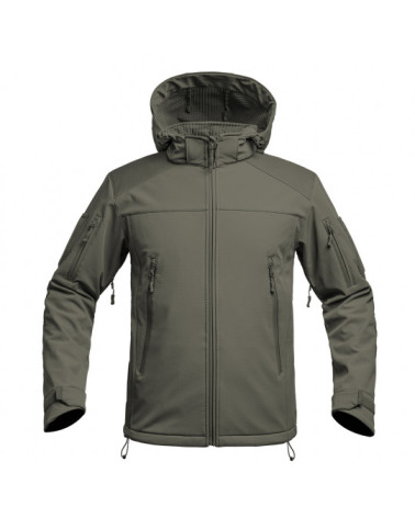 Veste Softshell V2 FIGHTER A10 Equipment – Vert olive, renforts CORDURA & capuche