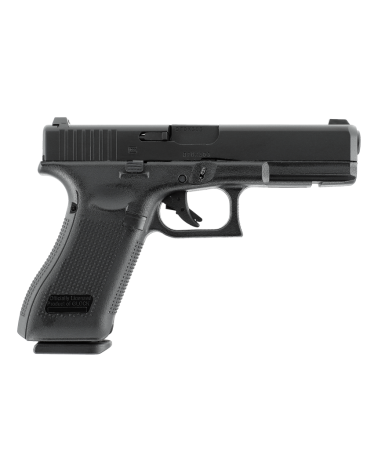 Réplique airsoft Glock 17 Gen5 GAZ 6mm noir avec marquages officiels Réplique airsoft Glock 17 Gen5 GAZ 6mm noir avec marquages officiels