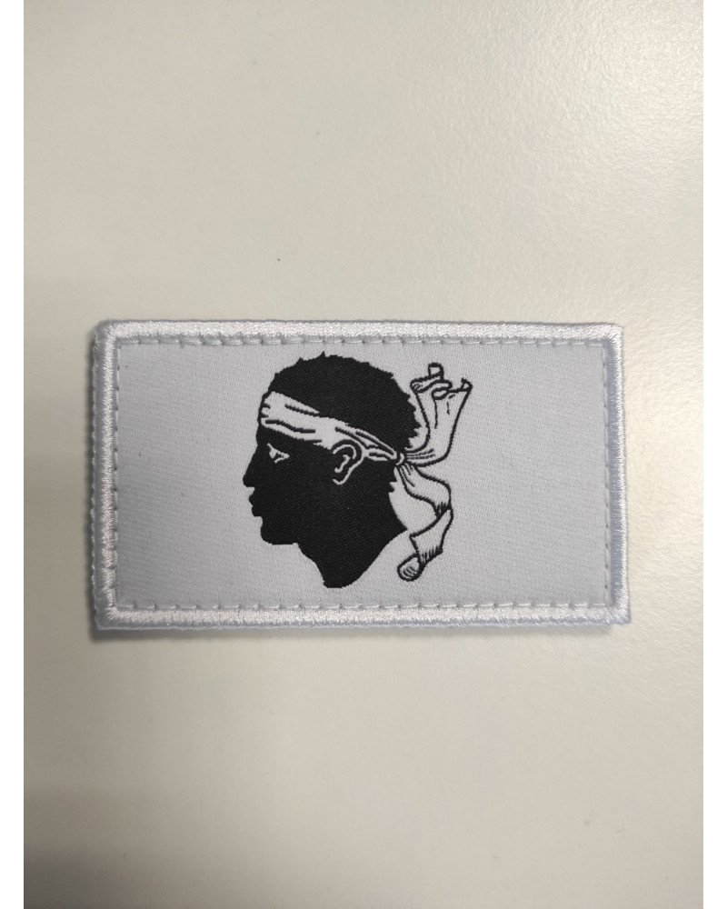 PATCH DRAPEAU CORSE BLANC PATCH DRAPEAU CORSE BLANC