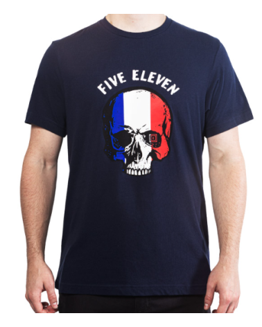 T-Shirt Patriotic Skull France Bleu - 5.11 Tactical, un style unique qui combine confort, robustesse et fierté patriotique.